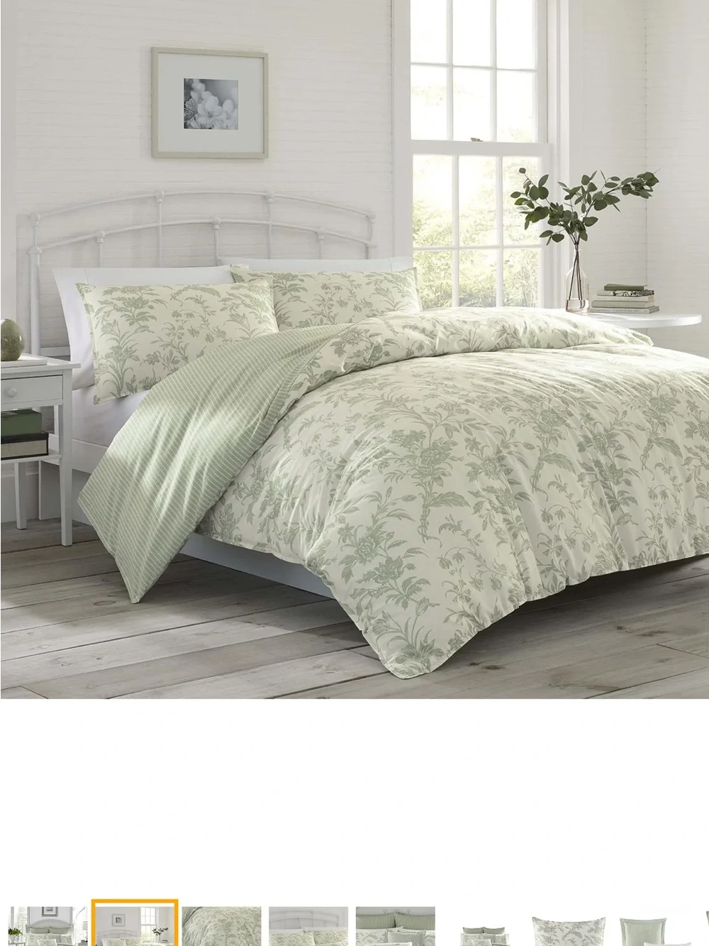 Laura Ashley Home - Queen Duvet Cover Set, Reversible Cotton Bedding